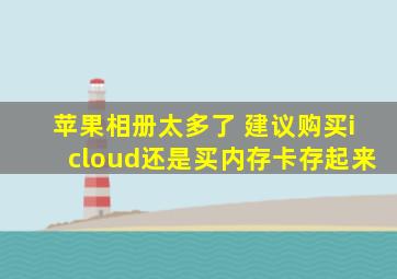 苹果相册太多了 建议购买icloud还是买内存卡存起来